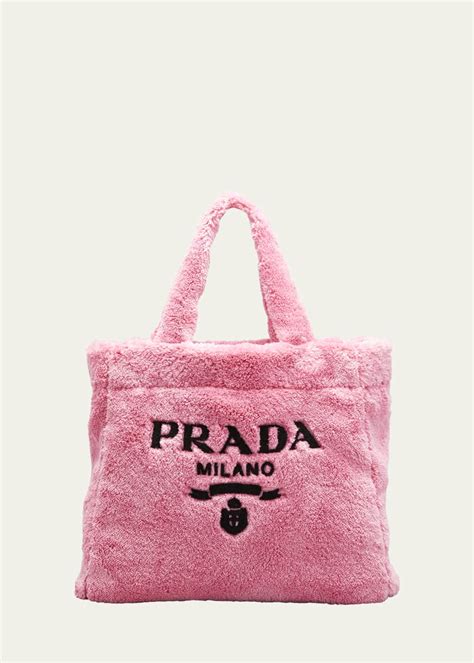 prada faux fur tote